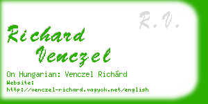 richard venczel business card