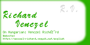 richard venczel business card
